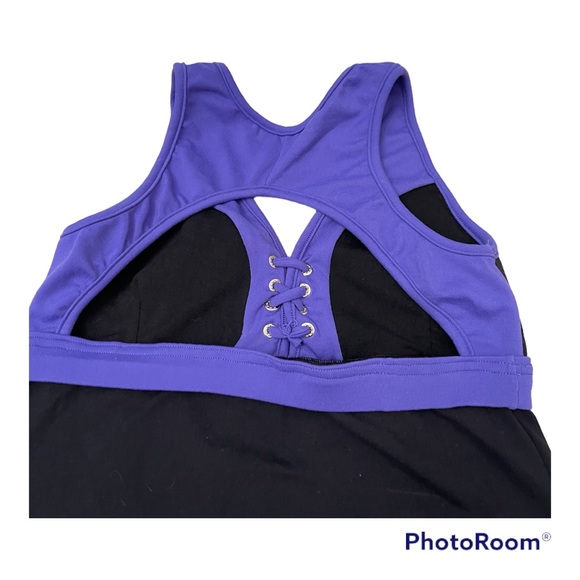 Body Rio black and purple Activewear tank top one size (fits 2-12) - Picture 8 of 10